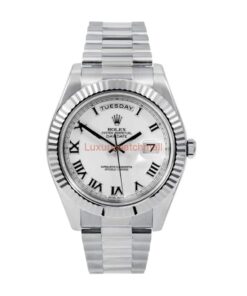 Replica Rolex Day-Date II 218239 Roman White Dial