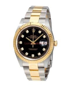 Replica Rolex Datejust 126333 Gold Steel Black Dial 2