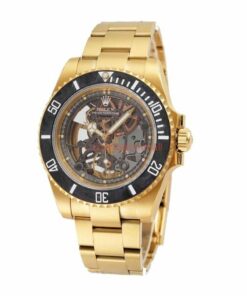 Replica Rolex Oyster Skeleton Gold 114200 2