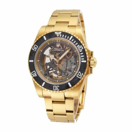 Replica Rolex Oyster Skeleton Gold 114200