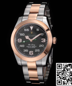 Replica Rolex Air-King 116900 Rose Gold Jf Factory Black Dial Replica Rolex Air-King 116900 Rose Gold Jf Factory Black Dial