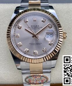 Replica Rolex Datejust 41Mm M126331-0007 Clean Factory Rose Gold