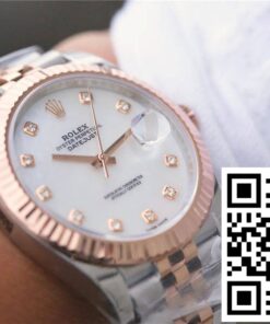 Replica Rolex Datejust M126331-0014 Ew Factory White Mother-Of-Pearl Dial 2