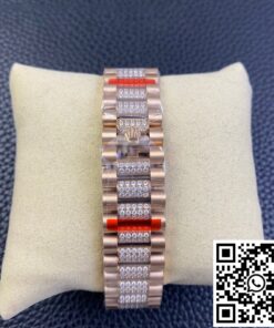 Replica Rolex Day Date M128345Rbr-0041 Ew Factory Diamond Strap 2