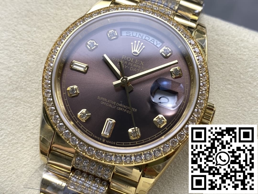 Replica Rolex Day-Date M128348Rbr-0007 8+ Factory Dark Grey Dial 6 Replica Rolex Day-Date M128348Rbr-0007 8+ Factory Dark Grey Dial 6