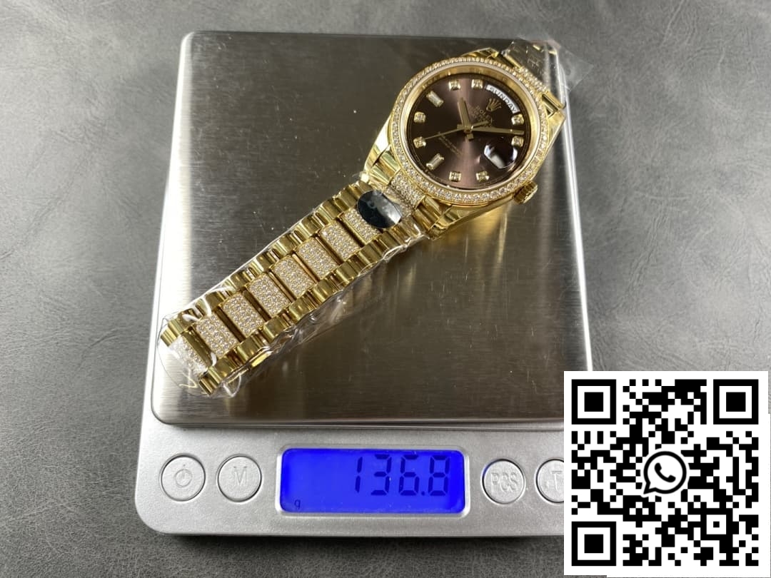 Replica Rolex Day-Date M128348Rbr-0007 8+ Factory Dark Grey Dial 4 Replica Rolex Day-Date M128348Rbr-0007 8+ Factory Dark Grey Dial 4