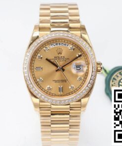 Replica Rolex Day Date M128348Rbr-0008 Ew Factory Yellow Gold 2