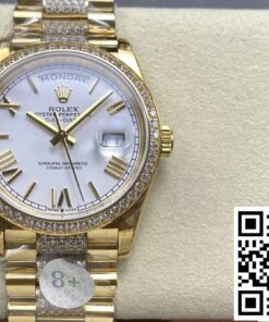 Replica Rolex Day-Date M128348Rbr-0065 8+ Factory White Dial
