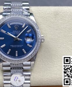 Replica Rolex Day-Date M128349Rbr-0052 8+ Factory Diamond Hour Markers