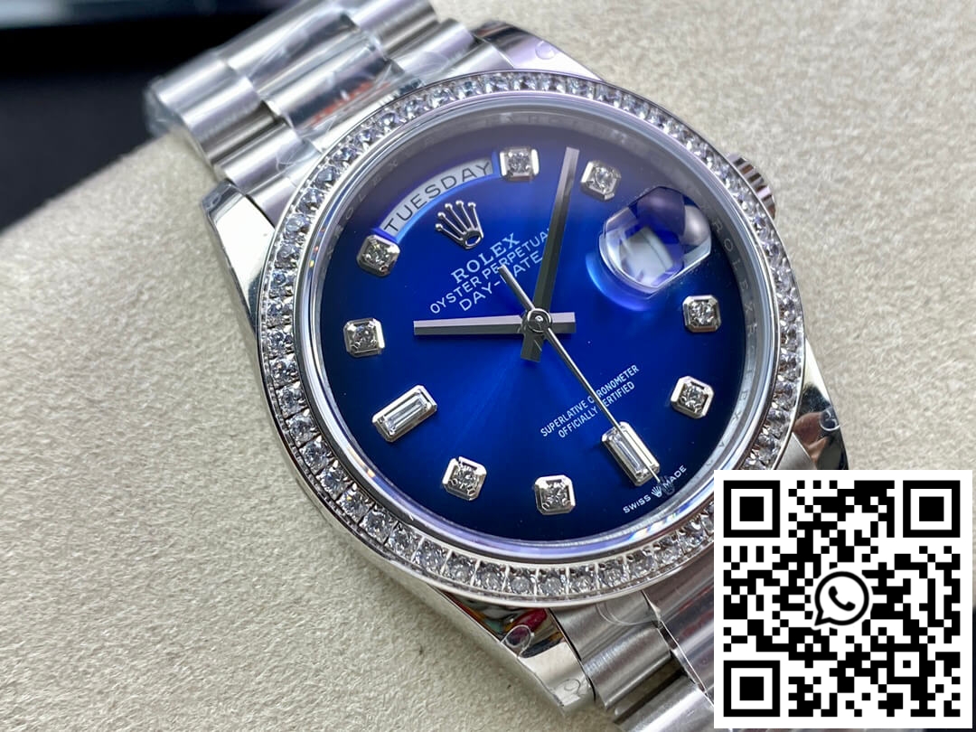Replica Rolex Day Date M128396Tbr-0008 36Mm Gm Factory Diamond Blue Dial 4 Replica Rolex Day Date M128396Tbr-0008 36Mm Gm Factory Diamond Blue Dial 4