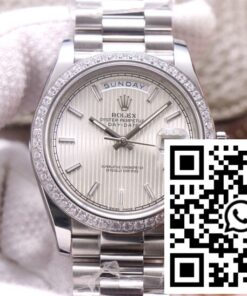 Replica Rolex Day-Date M228349Rbr-0007 Ew Factory Silver Dial Replica Rolex Day-Date M228349Rbr-0007 Ew Factory Silver Dial