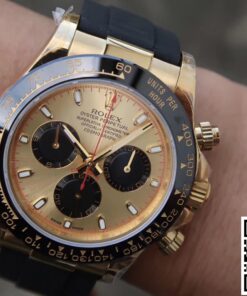 Replica Rolex Daytona Cosmograph 116518Ln Jh Factory V6 Yellow Gold Black Chronograph 2