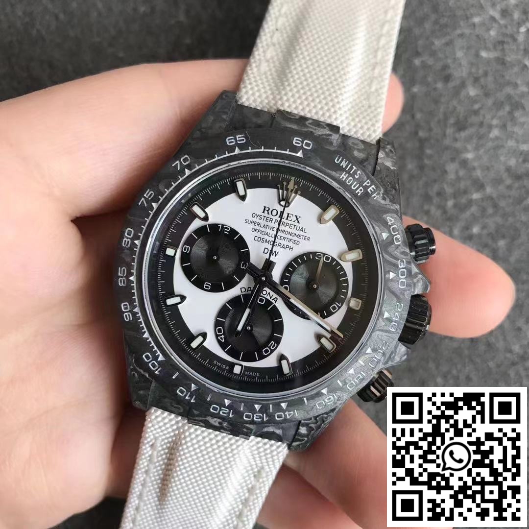Replica Rolex Daytona Cosmograph Carbon Fiber Diw Customized Version Noob Factory White Dial 4 Replica Rolex Daytona Cosmograph Carbon Fiber Diw Customized Version Noob Factory White Dial 4