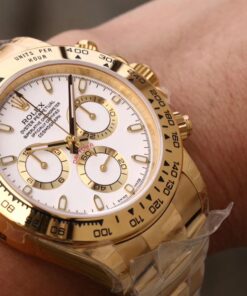 Replica Rolex Daytona Cosmograph M116508-0001 Jh Factory Yellow Gold White Dial 2