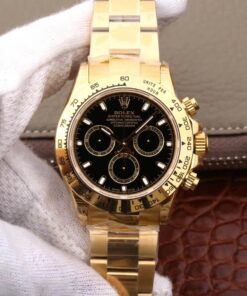 Replica Rolex Daytona Cosmograph M116508-0004 Jh Factory Yellow Gold Black Dial Replica Rolex Daytona Cosmograph M116508-0004 Jh Factory Yellow Gold Black Dial
