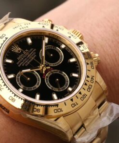 Replica Rolex Daytona Cosmograph M116508-0004 Jh Factory Yellow Gold Black Dial 2