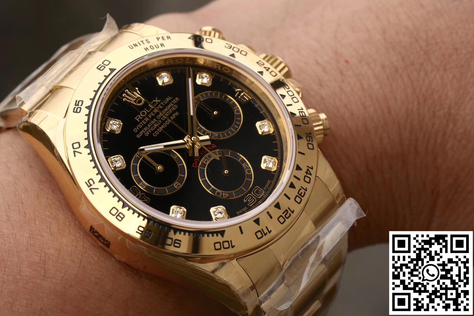 Replica Rolex Daytona Cosmograph M116508-0008 Jh Factory Diamonds Black Dial 2 Replica Rolex Daytona Cosmograph M116508-0008 Jh Factory Diamonds Black Dial 2