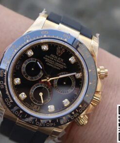 Replica Rolex Daytona Cosmograph M116518Ln-0046 Jh Factory Diamond Black Dial 2
