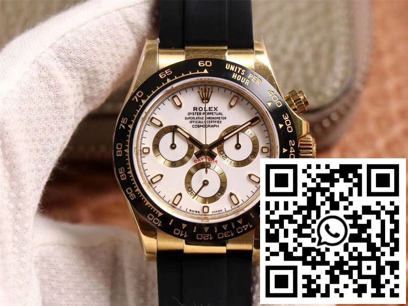 Replica Rolex Daytona M116518Ln-0041 Noob Factory White Dial 4130 Movement 4 Replica Rolex Daytona M116518Ln-0041 Noob Factory White Dial 4130 Movement 4