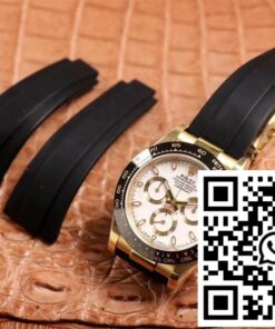 Replica Rolex Daytona M116518Ln-0041 Noob Factory White Dial 4130 Movement 2