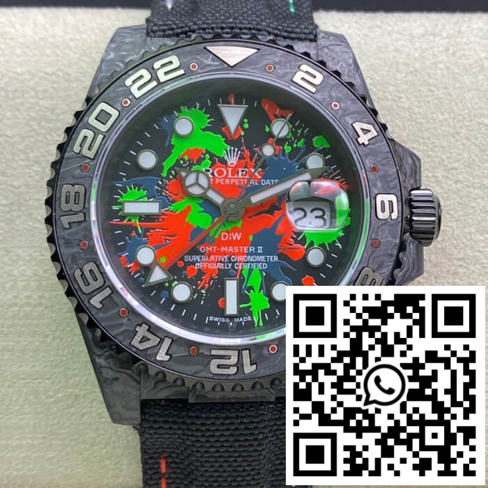 Replica Rolex Gmt-Master Ii Diw Carbon Fiber Color Dial Black Fabric Strap 3 Replica Rolex Gmt-Master Ii Diw Carbon Fiber Color Dial Black Fabric Strap 3