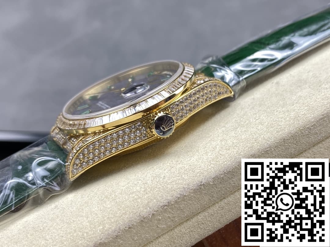 Replica Rolex Oyster Perpetual 128455Tbr 8+ Factory Diamond Bezel 8 Replica Rolex Oyster Perpetual 128455Tbr 8+ Factory Diamond Bezel 8