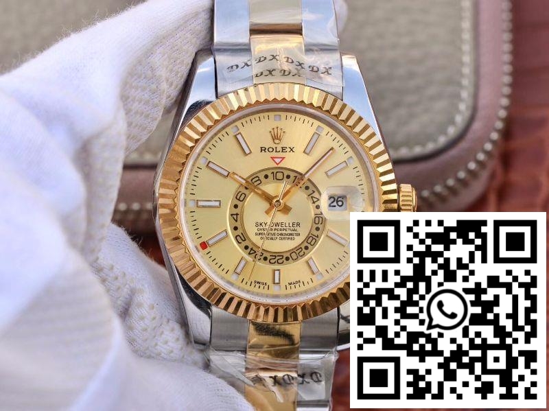 Replica Rolex Sky-Dweller 326938-72418 Gold Dial 3 Replica Rolex Sky-Dweller 326938-72418 Gold Dial 3