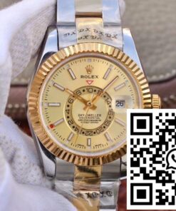 Replica Rolex Sky-Dweller 326938-72418 Gold Dial Replica Rolex Sky-Dweller 326938-72418 Gold Dial
