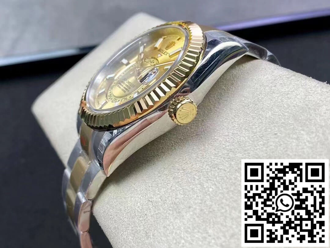 Replica Rolex Sky Dweller M326933-0001 V2 Noob Factory Champagne Dial 11 Replica Rolex Sky Dweller M326933-0001 V2 Noob Factory Champagne Dial 11