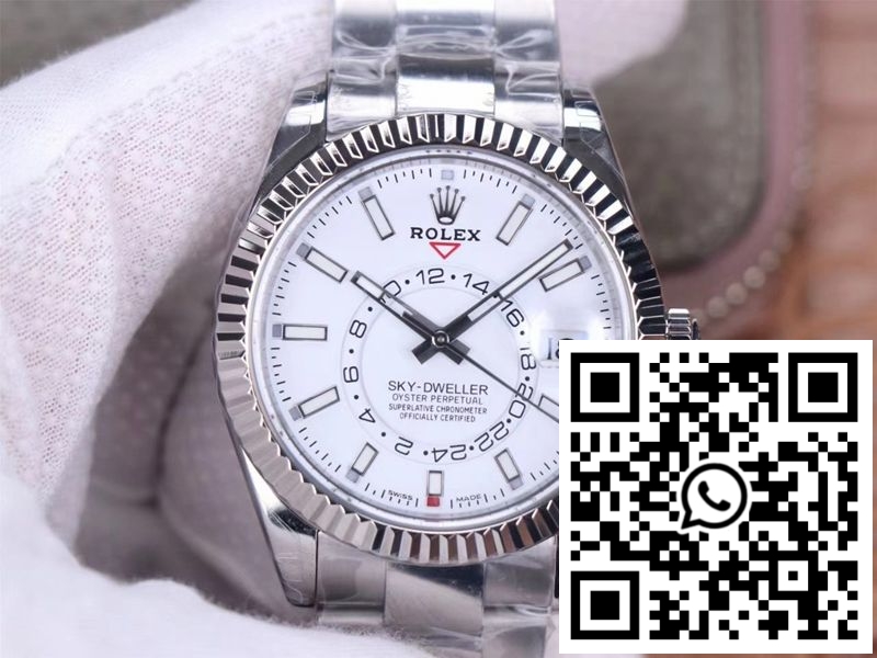 Replica Rolex Sky Dweller M326934-0001 Noob Factory White Dial 4 Replica Rolex Sky Dweller M326934-0001 Noob Factory White Dial 4