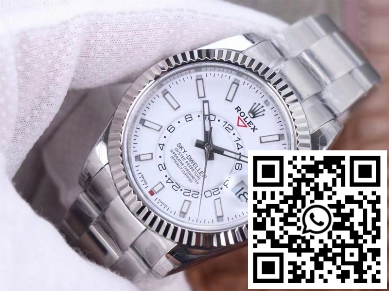 Replica Rolex Sky Dweller M326934-0001 Noob Factory White Dial 6 Replica Rolex Sky Dweller M326934-0001 Noob Factory White Dial 6