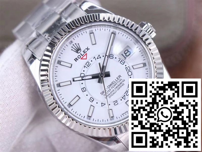 Replica Rolex Sky Dweller M326934-0001 Noob Factory White Dial 7 Replica Rolex Sky Dweller M326934-0001 Noob Factory White Dial 7
