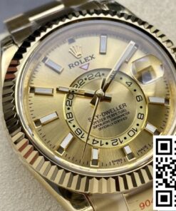 Replica Rolex Sky-Dweller M326938-0003 Noob Factory Gold Strap Replica Rolex Sky-Dweller M326938-0003 Noob Factory Gold Strap