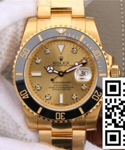 Replica Rolex Submariner 116618 Noob Factory V7 All-Inclusive Gold