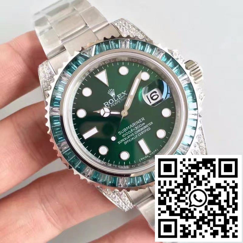 Replica Rolex Submariner Date 116610Lv Noob Factory V9 Green Dial Diamond 4 Replica Rolex Submariner Date 116610Lv Noob Factory V9 Green Dial Diamond 4