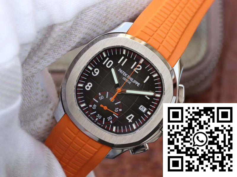 Replica Patek Philippe Aquanaut Chronograph 5968A Orange Rubber Strap Black Dial 5 Replica Patek Philippe Aquanaut Chronograph 5968A Orange Rubber Strap Black Dial 5