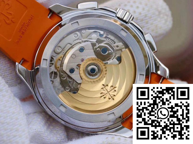 Replica Patek Philippe Aquanaut Chronograph 5968A Orange Rubber Strap Black Dial 10 Replica Patek Philippe Aquanaut Chronograph 5968A Orange Rubber Strap Black Dial 10