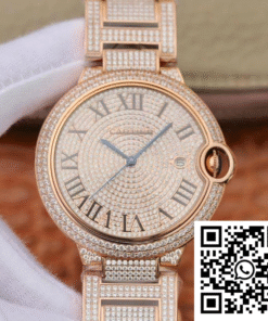 Replica Ballon Bleu De Cartier W69006Z2 42Mm Tw Factory Rose Gold Diamonds Dial