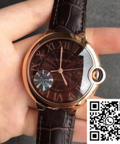 Replica Ballon Bleu De Cartier W6920037 V6 Factory Chocolate Color Dial