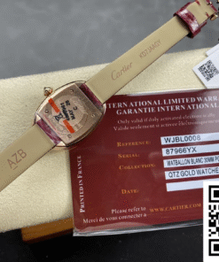 Replica Cartier Bathtub Series Wjba0031 Dr Factory Red Strap 2