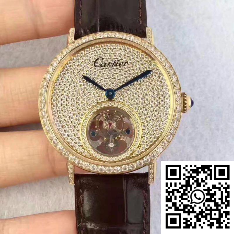 Replica Cartier Rotonde Tourbillon Diamonds Dial Replica Cartier Rotonde Tourbillon Diamonds Dial