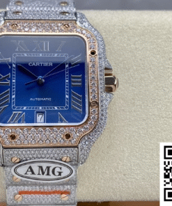 Replica Cartier Santos W2Sa0020 Amg Factory Blue Dial