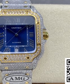 Replica Cartier Santos W2Sa0022 Amg Factory Diamond Case