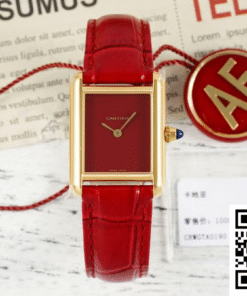 Replica Cartier Tank Wgta0190 Af Factory Burgundy Strap Replica Cartier Tank Wgta0190 Af Factory Burgundy Strap