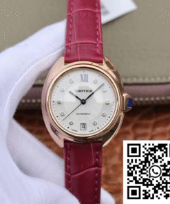 Replica Cle De Cartier Automatic 35Mm Wjcl0032 18K Rose Gold Silver-Gray Dial