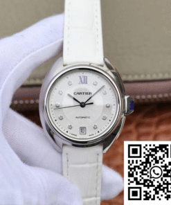 Replica Cle De Cartier Ladies 35Mm Wjcl0032 Silver-Gray Dial