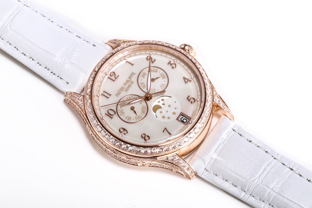 Replica Patek Philippe Complications 4948R-001 Annual Calendar Moon Phases Rose Gold Mother-of-Pearl Dial Diamond Bezel 14 Replica Patek Philippe Complications 4948R-001 Annual Calendar Moon Phases Rose Gold Mother-of-Pearl Dial Diamond Bezel 14