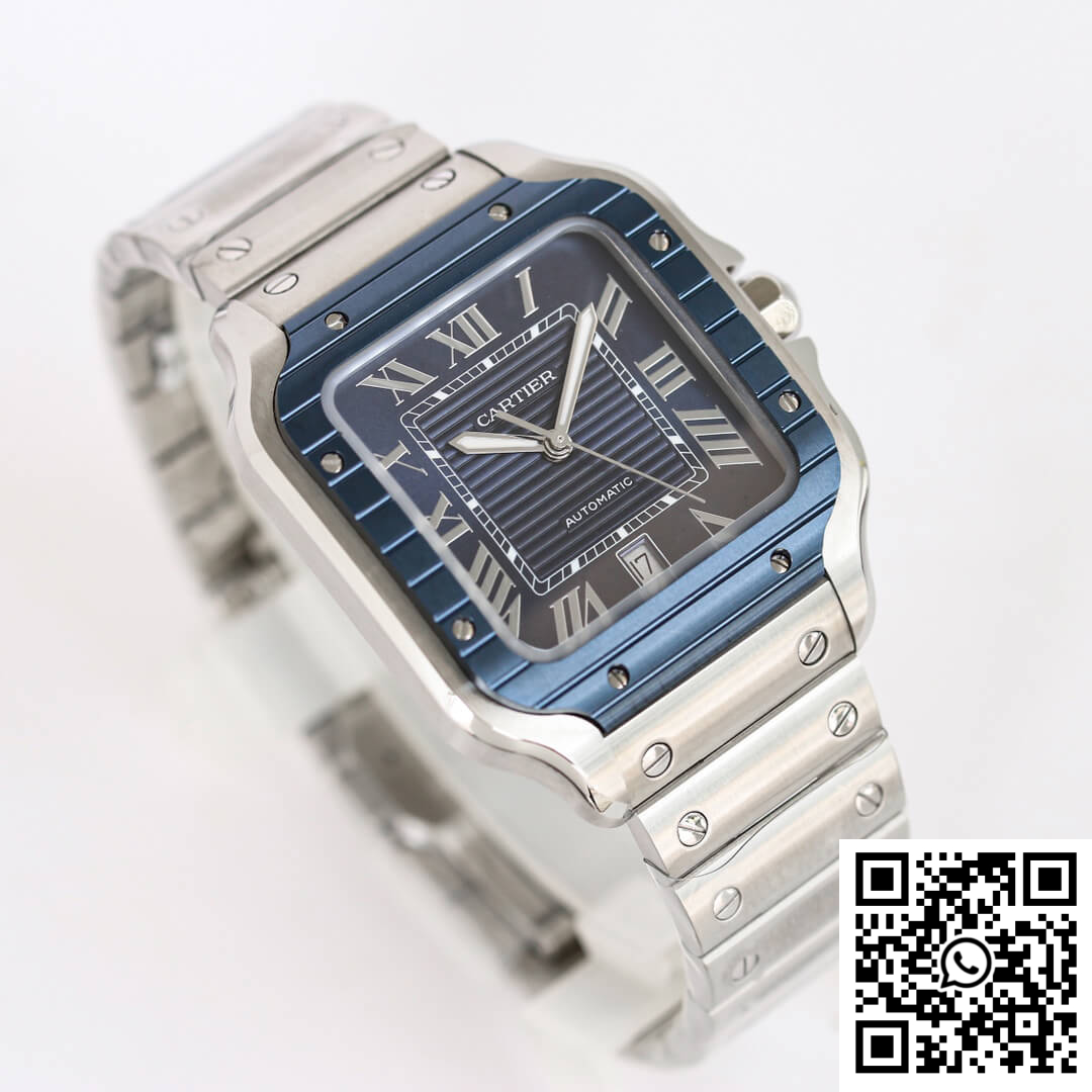 Replica Santos De Cartier Gf Factory Stainless Steel Blue Dial 4 Replica Santos De Cartier Gf Factory Stainless Steel Blue Dial 4
