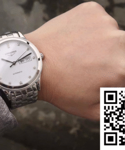 Replica Longines Flagship Double Calendar L4.899.4.12.602 Gk Factory White Dial 2