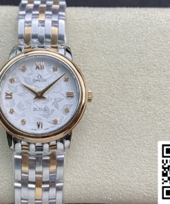 Replica Omega De Ville 424.20.27.60.52.002 3S Factory Two-Color Strap 2